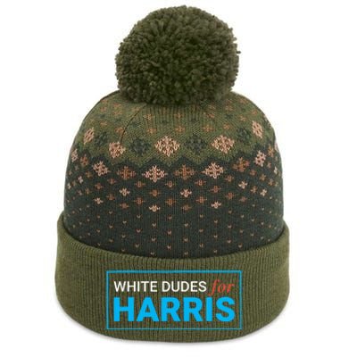 White Dudes For Kamala Harris 2024 President The Baniff Cuffed Pom Beanie