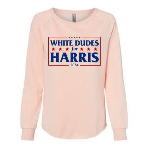 White Dudes For Harris 2024 Womens California Wash Sweatshirt