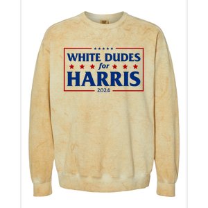 White Dudes For Harris 2024 Colorblast Crewneck Sweatshirt