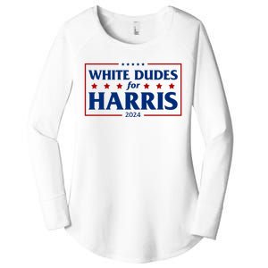 White Dudes For Harris 2024 Women's Perfect Tri Tunic Long Sleeve Shirt