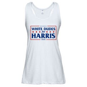 White Dudes For Harris 2024 Ladies Essential Flowy Tank