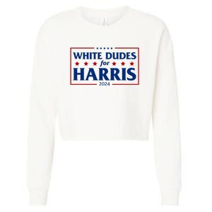 White Dudes For Harris 2024 Cropped Pullover Crew