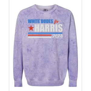 White Dudes For Kamala Harris 2024 Colorblast Crewneck Sweatshirt