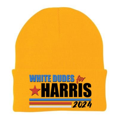 White Dudes For Kamala Harris 2024 Knit Cap Winter Beanie