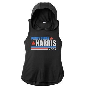 White Dudes For Kamala Harris 2024 Ladies PosiCharge Tri-Blend Wicking Draft Hoodie Tank