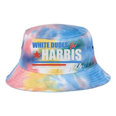 White Dudes For Kamala Harris 2024 Tie Dye Newport Bucket Hat