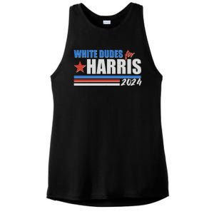 White Dudes For Kamala Harris 2024 Ladies PosiCharge Tri-Blend Wicking Tank