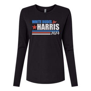 White Dudes For Kamala Harris 2024 Womens Cotton Relaxed Long Sleeve T-Shirt