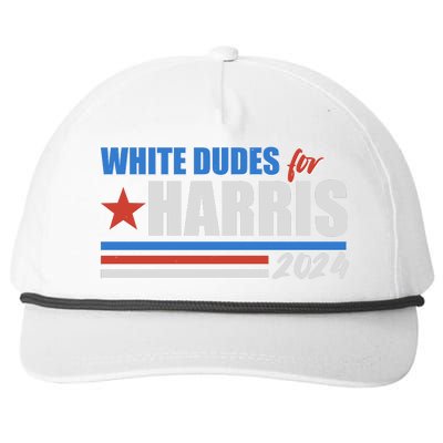 White Dudes For Kamala Harris 2024 Snapback Five-Panel Rope Hat