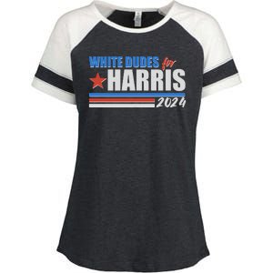 White Dudes For Kamala Harris 2024 Enza Ladies Jersey Colorblock Tee