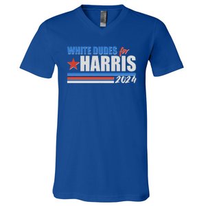 White Dudes For Kamala Harris 2024 V-Neck T-Shirt