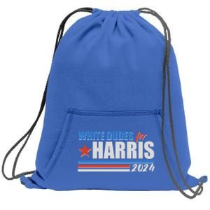 White Dudes For Kamala Harris 2024 Sweatshirt Cinch Pack Bag