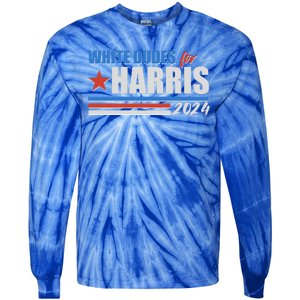 White Dudes For Kamala Harris 2024 Tie-Dye Long Sleeve Shirt