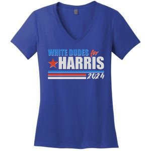 White Dudes For Kamala Harris 2024 Women's V-Neck T-Shirt