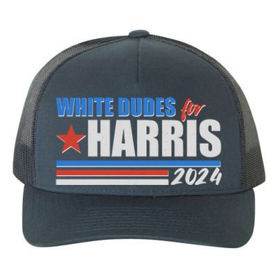 White Dudes For Kamala Harris 2024 Yupoong Adult 5-Panel Trucker Hat