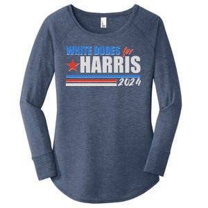 White Dudes For Kamala Harris 2024 Women's Perfect Tri Tunic Long Sleeve Shirt