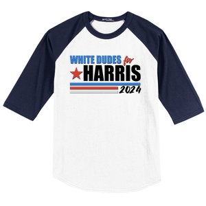 White Dudes For Kamala Harris 2024 Baseball Sleeve Shirt