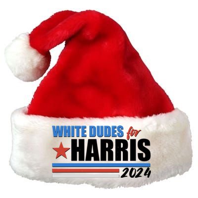 White Dudes For Kamala Harris 2024 Premium Christmas Santa Hat