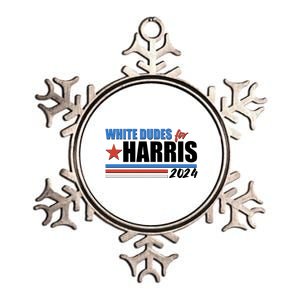 White Dudes For Kamala Harris 2024 Metallic Star Ornament