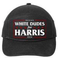 White Dudes For Harris 2024 7-Panel Snapback Hat