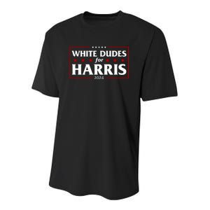 White Dudes For Harris 2024 Youth Performance Sprint T-Shirt