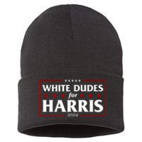 White Dudes For Harris 2024 Sustainable Knit Beanie