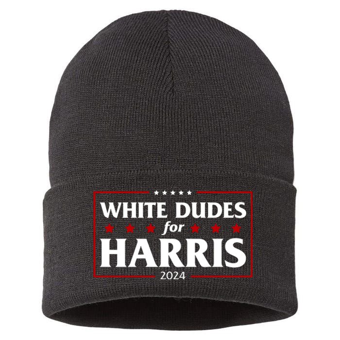 White Dudes For Harris 2024 Sustainable Knit Beanie