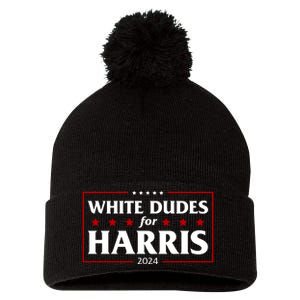 White Dudes For Harris 2024 Pom Pom 12in Knit Beanie