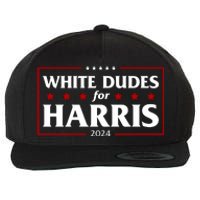 White Dudes For Harris 2024 Wool Snapback Cap