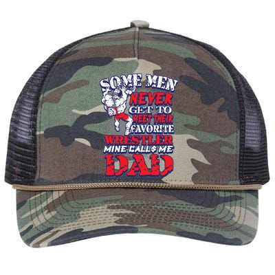 Wrestling Dad Gift Gift Coach Gift Retro Rope Trucker Hat Cap