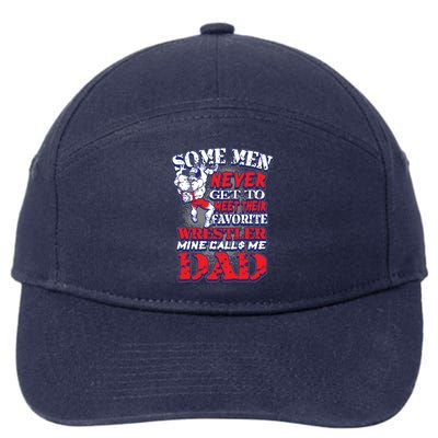 Wrestling Dad Gift Gift Coach Gift 7-Panel Snapback Hat