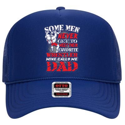 Wrestling Dad Gift Gift Coach Gift High Crown Mesh Back Trucker Hat