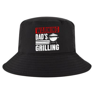 Warning DadS Grilling FatherS Day Graphic Cool Comfort Performance Bucket Hat