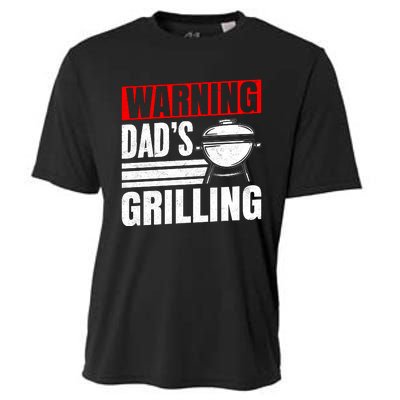 Warning DadS Grilling FatherS Day Graphic Cooling Performance Crew T-Shirt