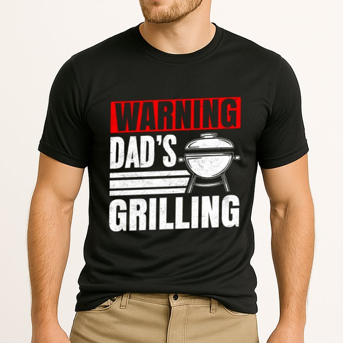 Warning DadS Grilling FatherS Day Graphic Cooling Performance Crew T-Shirt