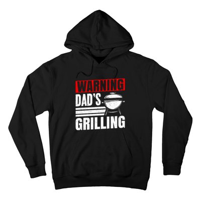 Warning DadS Grilling FatherS Day Graphic Hoodie