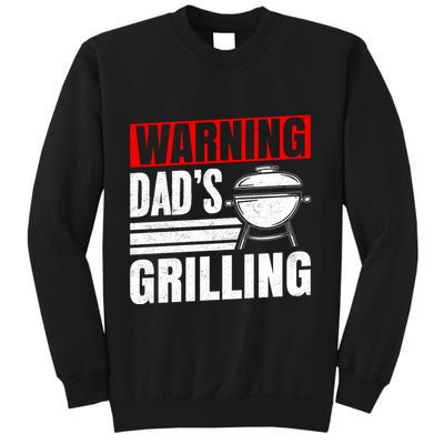 Warning DadS Grilling FatherS Day Graphic Sweatshirt