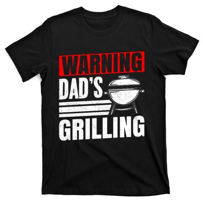 Warning DadS Grilling FatherS Day Graphic T-Shirt