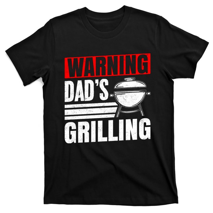 Warning DadS Grilling FatherS Day Graphic T-Shirt