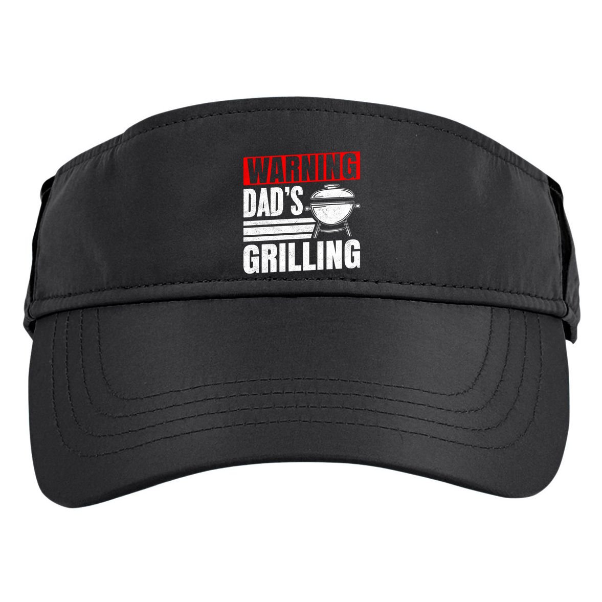 Warning DadS Grilling FatherS Day Graphic Adult Drive Performance Visor
