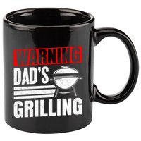 Warning DadS Grilling FatherS Day Graphic 11oz C Handle Ceramic Mug