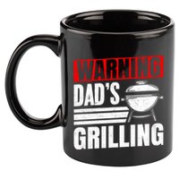Warning DadS Grilling FatherS Day Graphic 11oz C Handle Ceramic Mug
