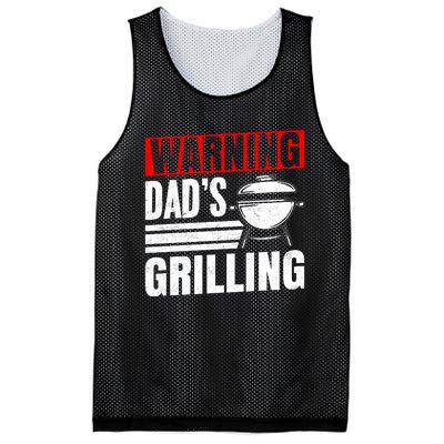 Warning DadS Grilling FatherS Day Graphic Mesh Reversible Basketball Jersey Tank