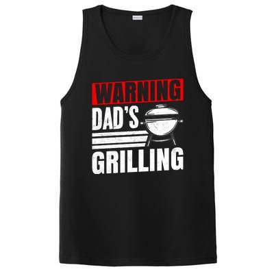 Warning DadS Grilling FatherS Day Graphic PosiCharge Competitor Tank