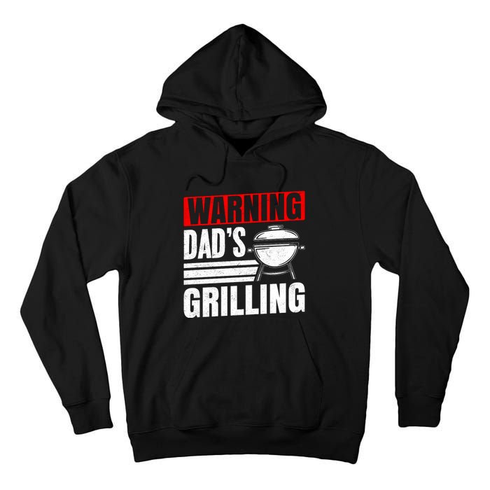 Warning DadS Grilling FatherS Day Graphic Tall Hoodie