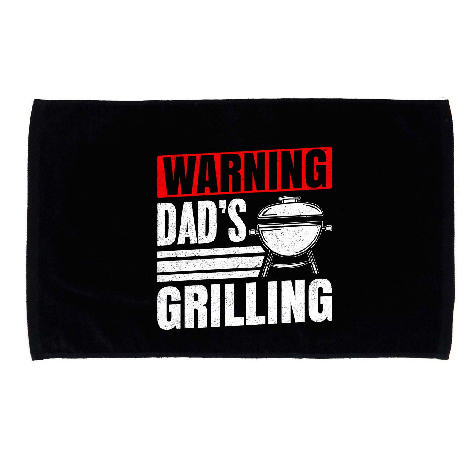 Warning DadS Grilling FatherS Day Graphic Microfiber Hand Towel