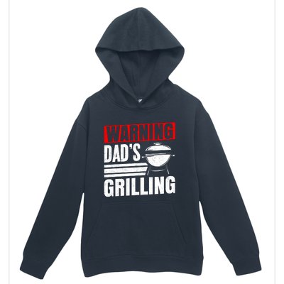 Warning DadS Grilling FatherS Day Graphic Urban Pullover Hoodie