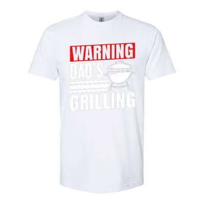 Warning DadS Grilling FatherS Day Graphic Softstyle® CVC T-Shirt