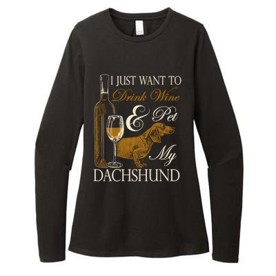 Wine Dachshund Great Gift Womens CVC Long Sleeve Shirt