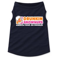 Wo Drunkin Grownups Adult Party Sarcastic Gift Drinking V-Neck Doggie Tank